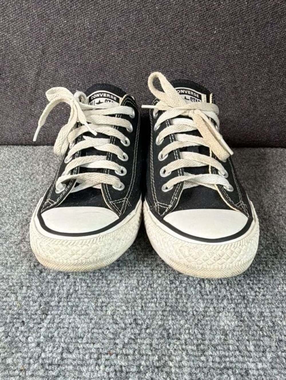 Converse Chuck Taylor All Star Low Top Black Canvas Sneakers Size 6.5